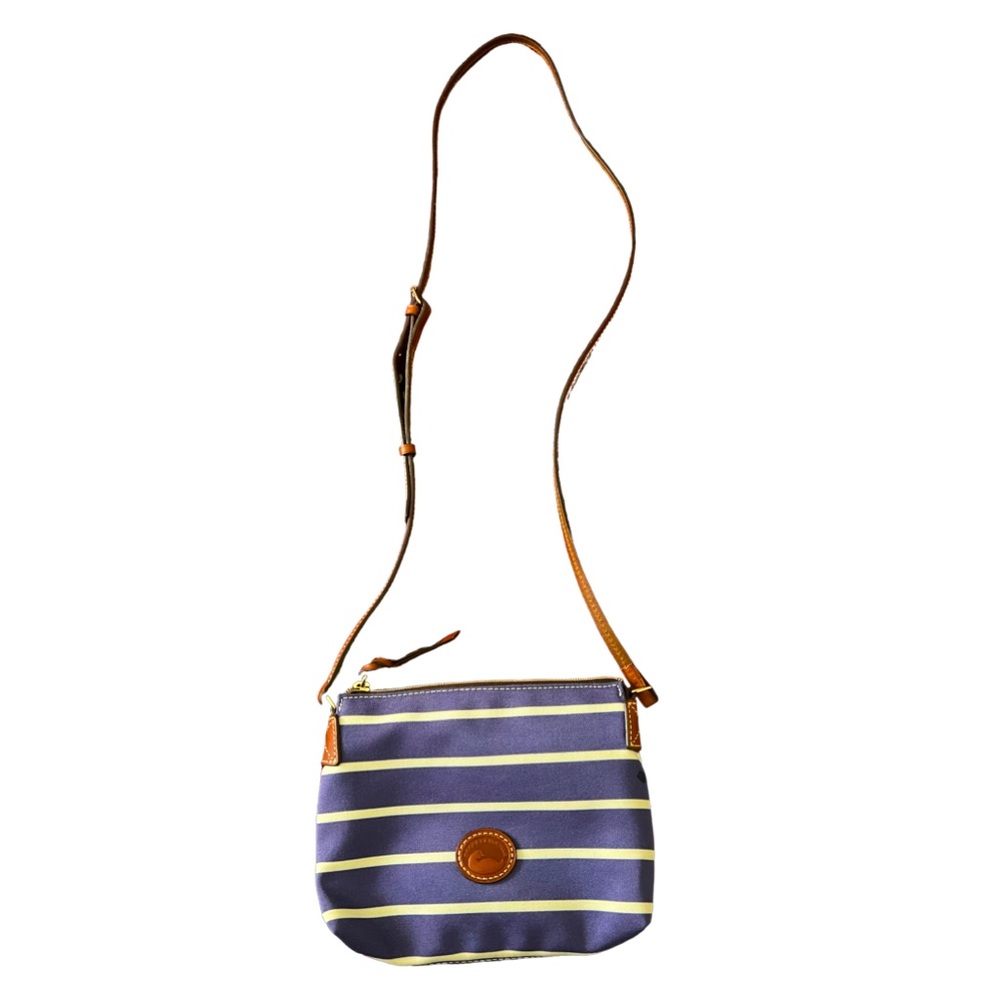 Dooney & Bourke Blue and White Striped Baguette handbag ✨